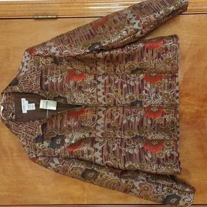 Lined Coldwater Creek zippered blazer